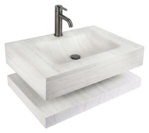 Wall-hung washbasin with a shelf Rea Apollo Muralto Roma 80