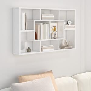 Wall Shelf High Gloss White 85x16x52.5 cm Engineered Wood