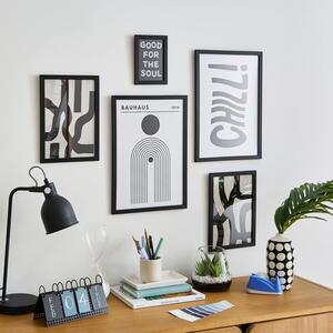 Set of 5 Monochrome Framed Prints