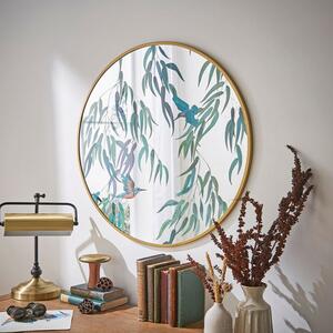 Kingfisher Round Mirrored Wall Art