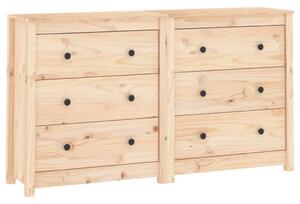 Sideboard 140x35x80 cm Solid Wood Pine