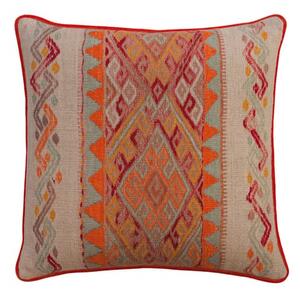 Frida Sunset, Sustainable Feather, Cushion - Andrew Martin Kit Kemp Cotton Blend & Linen Blend & Viscose Blend Geometric