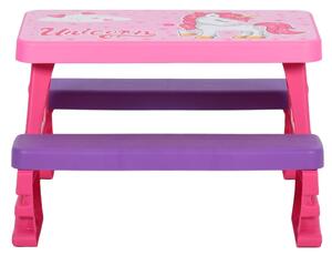 Kids Picnic Table with Benches 79x69x42 cm Pink