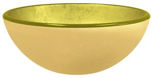 Basin Tempered Glass 30x12 cm Gold