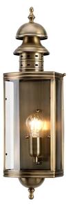 Downing Street Solid Brass Outdoor Lantern, Antique Brass