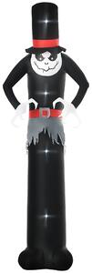 Outsunny Next Day Delivery 10ft Inflatable Halloween Skinny Ghost in a Tall Hat, Blow-Up Outdoor LED Display