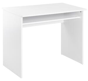 HOMCOM Writing Desk with Storage, Compact Workstation for Home Office, 90W x 50D cm, White