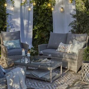 Florence 4 Seater Grey Rattan Garden Sofa Set