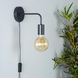 Jay Plug In Wall Light - Charcoal