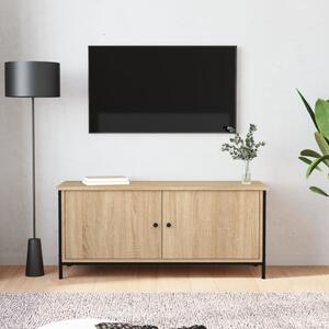 TV Cabinet with Doors Sonoma Oak 102x35x45 cm Engineered Wood