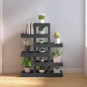 Plant Stand Grey 85x25x109.5 cm Solid Wood Pine