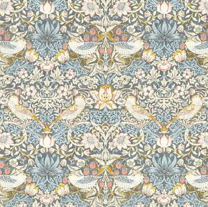 Strawberry Thief Fabric Slate Blush