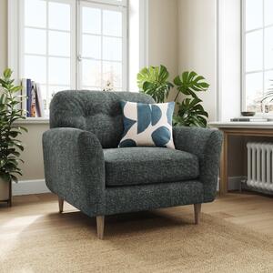 Sven Chunky Chenille Snuggle Chair Navy