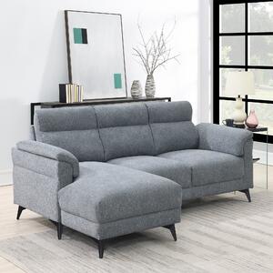 Roxy 3 Seater Left Hand Corner Chaise Sofa Grey