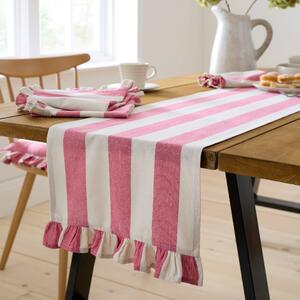 Linford Stripe Frill Runner Fuchsia