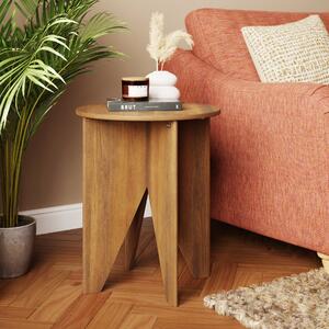 Kalpen Side Table, Mango Wood Light Wood