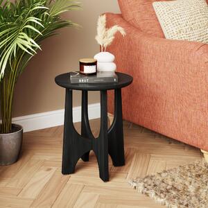 Ashwin Side Table, Mango Wood Black