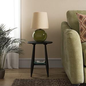 Haider Side Table, Acacia Wood Black