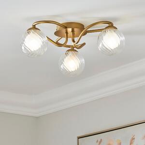 Selana Semi Flush Ceiling Light Gold