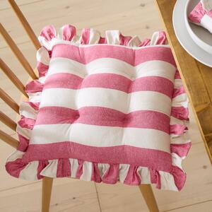 Linford Stripe Frill Seat Pad Fuschia