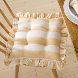 Linford Stripe Frill Seat Pad yellow