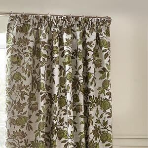 Pomegranate Green Pencil Pleat Curtains green