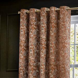 Bengal Amber Eyelet Curtains Amber