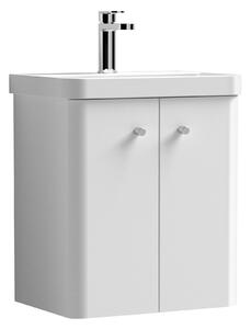 Core Wall Mounted 2 Door Vanity Unit with Basin Gloss White