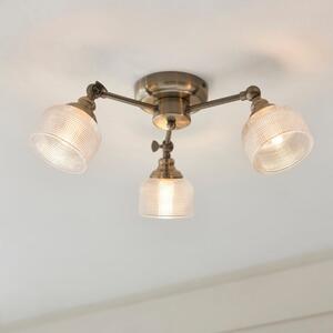 Amesbury Industrial 3 Light Semi Flush Ceiling Light