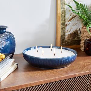 Global Zen Black Pepper & Sage Round Wick Candle Blue