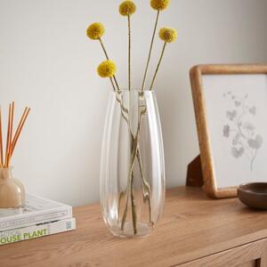 Ribbed Rounded Glass Vase