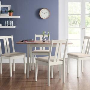 Rufford 4 Seater Two-Tone Dining Table, Ivory Ivory