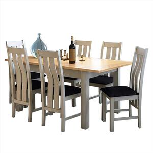 Padstow Stone Grey Ext Dining Set - 6 x Chairs