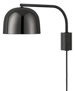 Grant Wall light with plug - / Metal & granite - Adjustable - L 43 cm by Normann Copenhagen Grey/Black