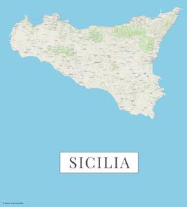 Map Sicilia color, POSTERS