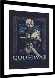 Framed poster God of War: Ragnarok - Kratos and Atreus