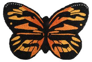 Butterfly Coir Doormat Orange