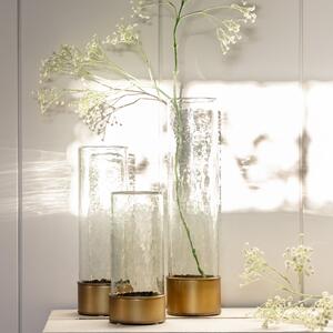 Haltoft Antique Bronze Glass Vase White