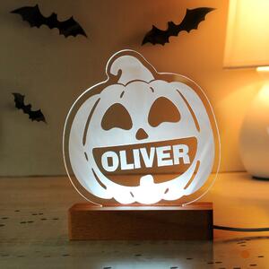 Personalised Pumpkin LED Light Clear