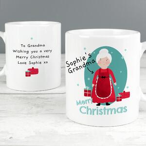 Personalised Mrs Claus Christmas Mug White
