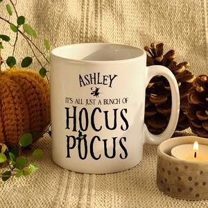 Personalised Halloween Hocus Pocus Mug White