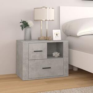 Bedside Cabinet Concrete Grey 60x36x45 cm Engineered Wood