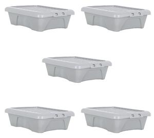 Wham Home Upcycle 22L Set of 5 Boxes & Lids Grey