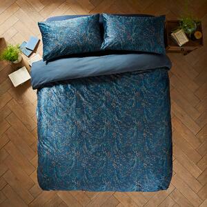 Moorland Plume Duvet Cover and Pillowcase Set Blue