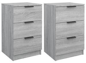 Bedside Cabinets 2 pcs Grey Sonoma 40x36x65 cm