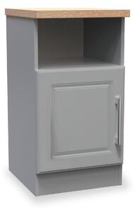 Talland 1 Door Bedside Table Cabinet | White Grey Taupe | Roseland