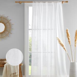 Kayla Ready Made Slot Top Voile Panel White