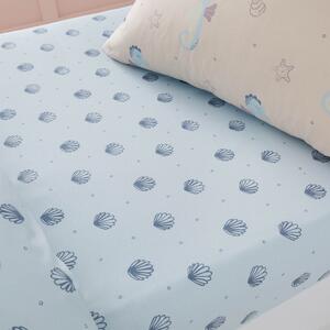 Chapter B Seahorse Junior Bed Linen Fitted Sheet Blue