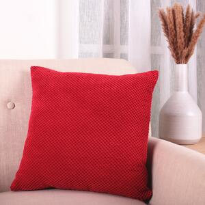 Fusion Chenille Spot 43cm x 43cm Filled Cushion Red