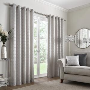 Appletree Boutique Cassina Ready Made Eyelet Curtains Silver